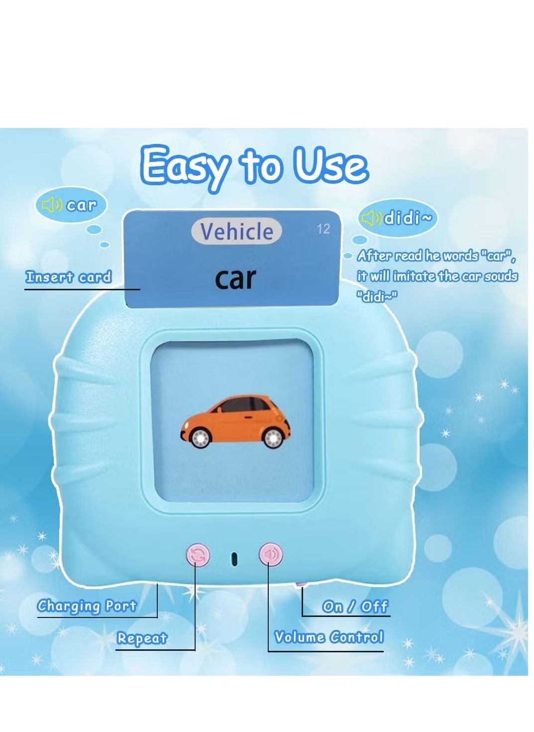Toddler Talking Flash Cards – 112 Cards | 224 Words | Ages 1-4