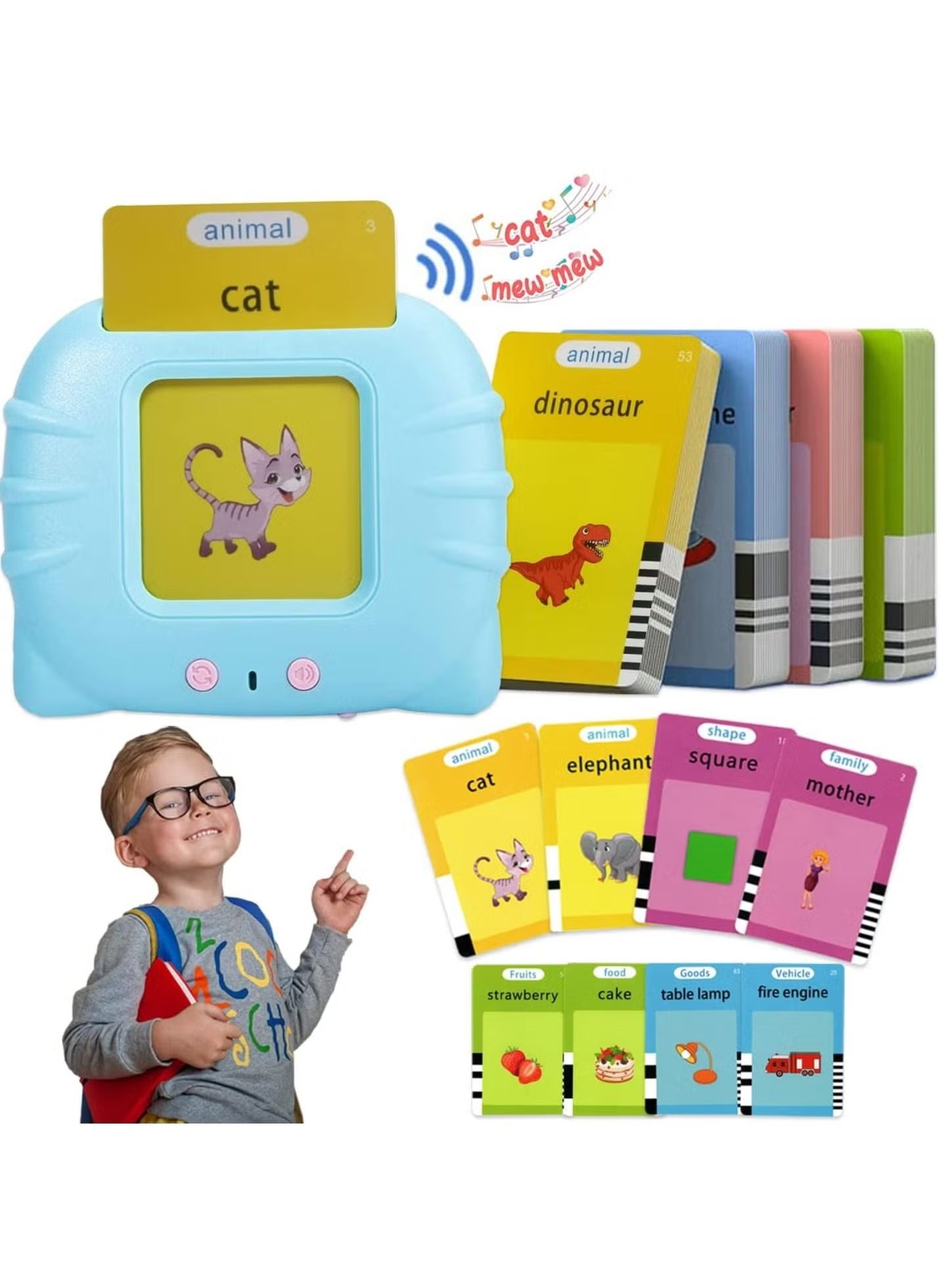 Toddler Talking Flash Cards – 112 Cards | 224 Words | Ages 1-4
