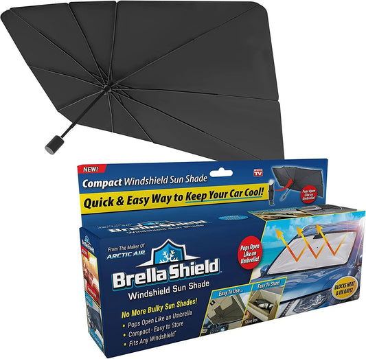 BrellaShield Car Sunshade – Instant Windshield Umbrella for UV & Heat Protection