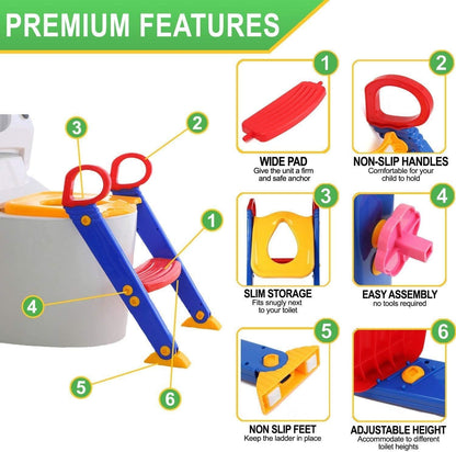 Toilet Trainer Step Stool – Safe, Adjustable, and Easy-to-Store