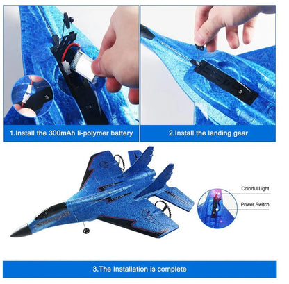 Lightweight RC Airplane with Gyroscope Stabilization & Long Flight Time