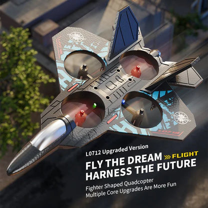 L0712 Remote Control Fighter Jet – 2.4GHz Quad-Prop RC Plane